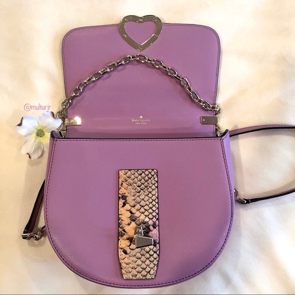 ♠️ Kate Spade ♠️ Robyn Exotic Saddle Bag - Picture 11 of 16